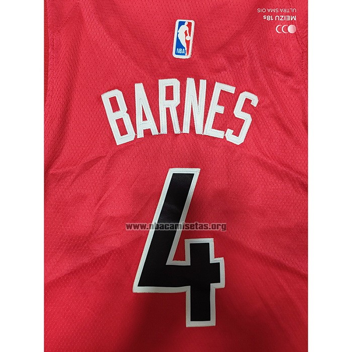 Camiseta Toronto Raptors Scottie Barnes NO 4 Icon 2020-21 Rojo